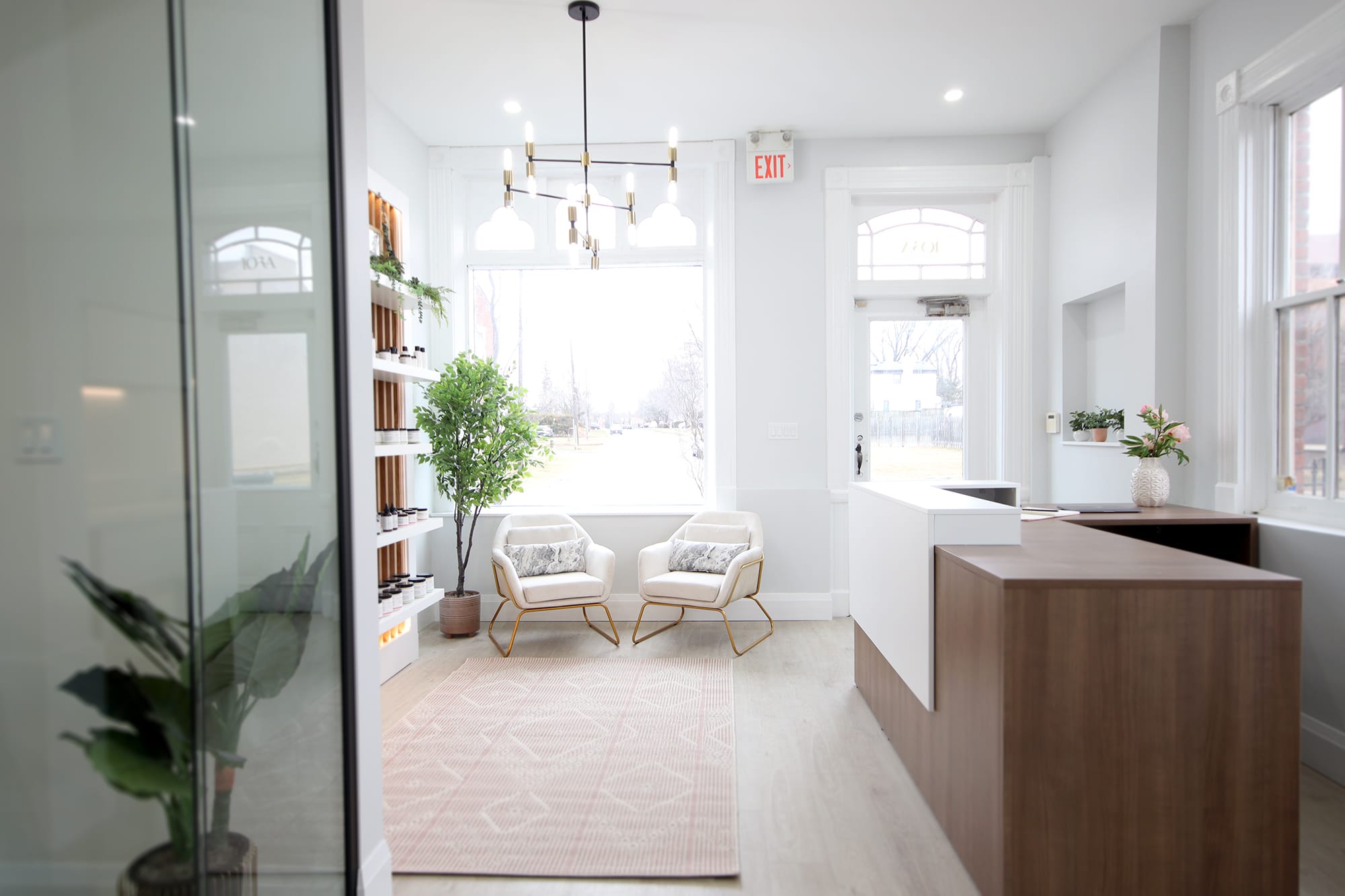 Custom spa reception and lounge