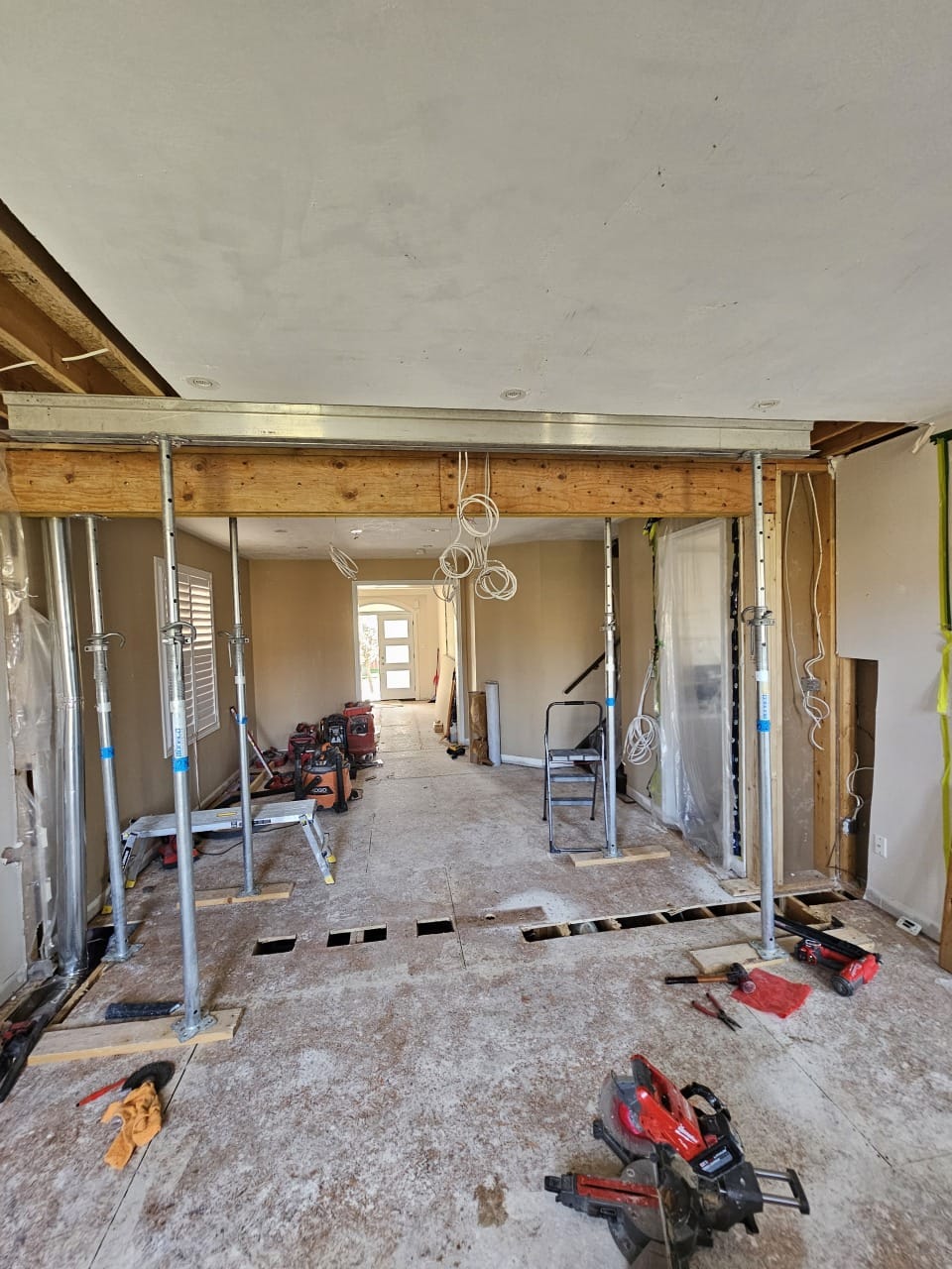 Main Floor Renovation — Main floor during construction