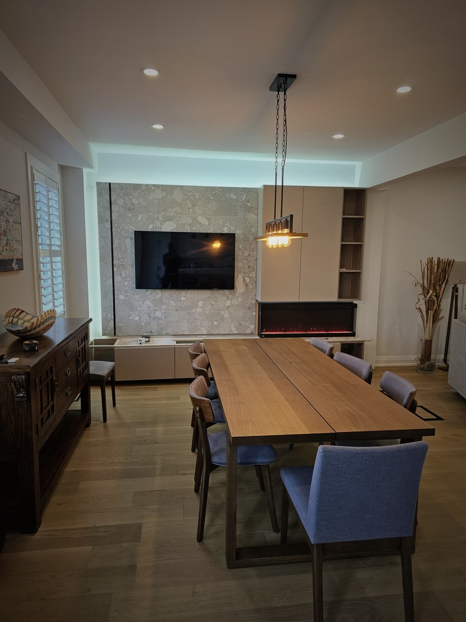 Main Floor Renovation — Living room and fireplace