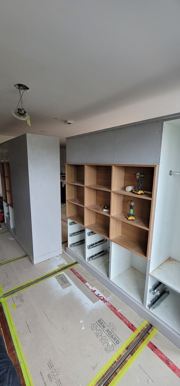 Moving Walls — Interior wall work in progress